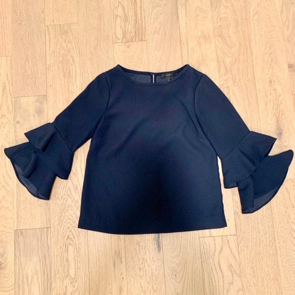 J. Crew Tops - J.Crew Tiered Sleeve Blouse